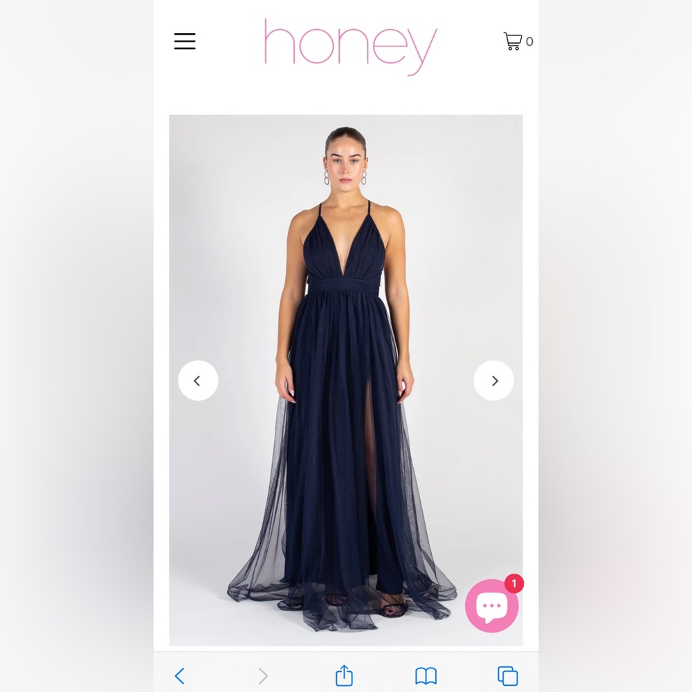 Honey backless royal blue dress